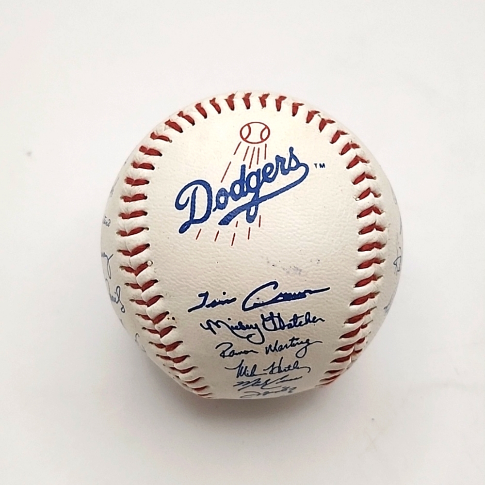 Vintage Dodgers Facsimile Team Signed Baseball
